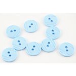 Dírkový knoflík - světle modrá - průměr 1,5 cm – Zboží Dáma