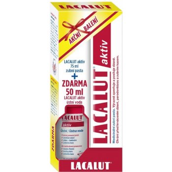 Lacalut Aktiv zubní pasta 75 ml + ústní voda 50 ml dárková sada