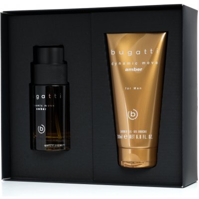 Bugatti Dynamic Move Amber EDT 100 ml + sprchový gel 200 ml + dárková sada pro muže – Hledejceny.cz