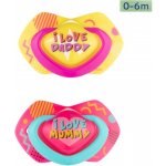 Canpol Babies symetrických silikon Neon Love Baby růžovo žlutá 2 ks – Hledejceny.cz