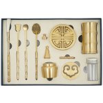 11pcs Incense Burner Kit s čínskými prvky, mosazná sada na výrobu vonných tyčinek – Zboží Mobilmania