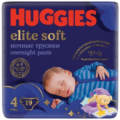 Huggies Elite Soft Pants OVN 4 9-14 kg 19 ks – Hledejceny.cz