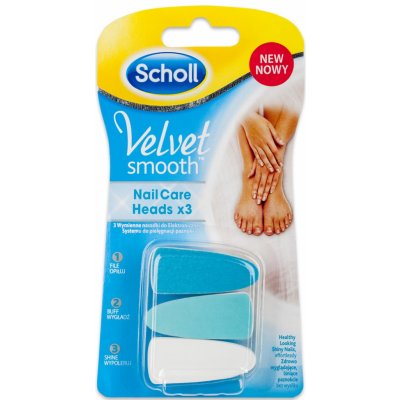 Scholl Velvet Smooth Electronic Nail Care 3 ks – Zboží Mobilmania