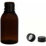 Via Plastová lahvička hnědá široká s černým uzávěrem 25 ml – Sleviste.cz