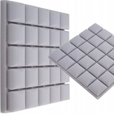 Akustický panel Bitmat konvexní kostka šedá 50x50 cm 5 cm – Hledejceny.cz
