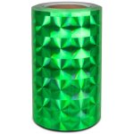 Univerzální hologramová samolepící fólie na metry motiv 4 čtverce - šíře 20cm - zelená
