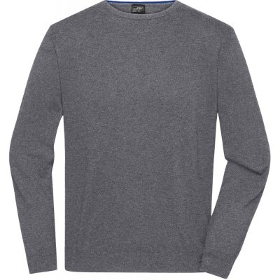James & Nicholson lehký pánský pletený svetr JN1314 šedý melír – Zboží Mobilmania