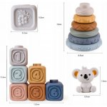 Woopie Sada gumových pyramidových bloků 3v1 Medvídek – Sleviste.cz