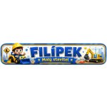 Bezvadary.cz | Dětská cedulka se jménem a motivem malého stavitele 20x4,2 cm / PVC plast 3mm / bez přísavek dz5 – Hledejceny.cz