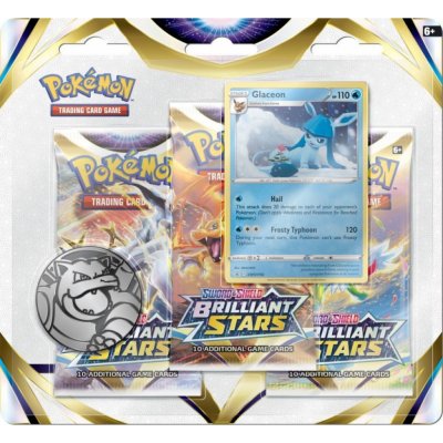 Pokémon TCG Brilliant Stars 3 Pack Blister Booster Glaceon – Hledejceny.cz