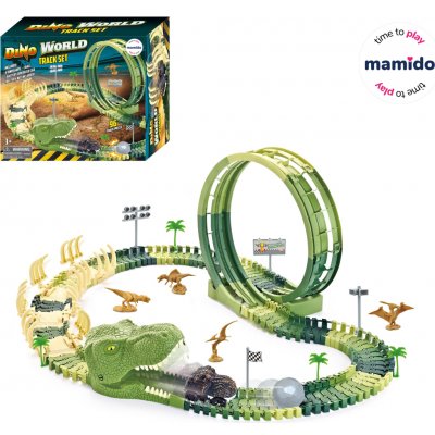 Mamido Dinosauří závodní dráha se smyčkou 96 dílů MT1519 – Zboží Dáma