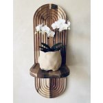 WoodenBotanery Nástěnná polička na květiny Arcus akácie – Sleviste.cz