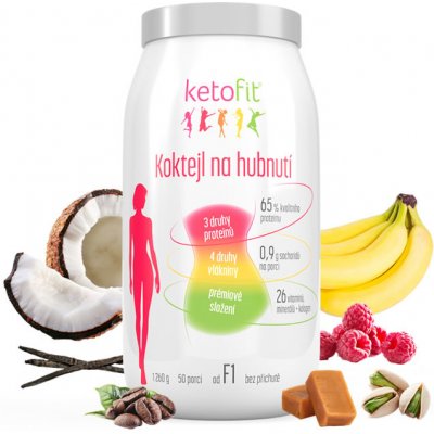 4fitness.cz proteinový koktejl KetoFit 50 porcí 1260 g – Zbozi.Blesk.cz