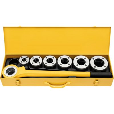 REMS Rems Závitnice ruční EVA SET se závitořeznými hlavami 1/2", 3/4", 1", 5/4", 6/4", 2", plechový kufr 520017 – Hledejceny.cz