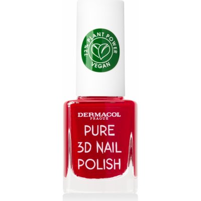 Dermacol Pure 3D Nail Polish Lak na nehty s 3D efektem 04 Poppy Red 11 ml – Zboží Dáma