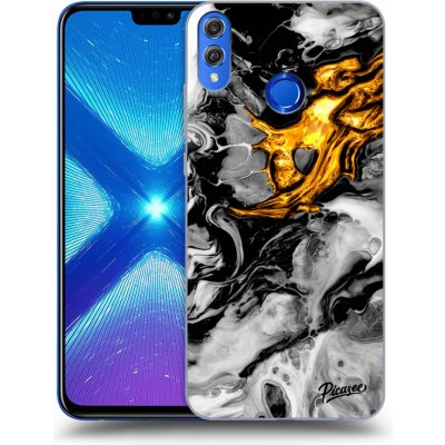 Pouzdro Picasee silikonové Honor 8X - Black Gold 2 čiré