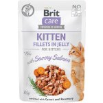 Brit Care Cat Fillets in Jelly Kitten Savory Salmon 85 g – Zboží Mobilmania