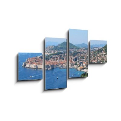 Obraz 4D čtyřdílný - 100 x 60 cm - Dubrovnik Panorama crouch travel – Hledejceny.cz