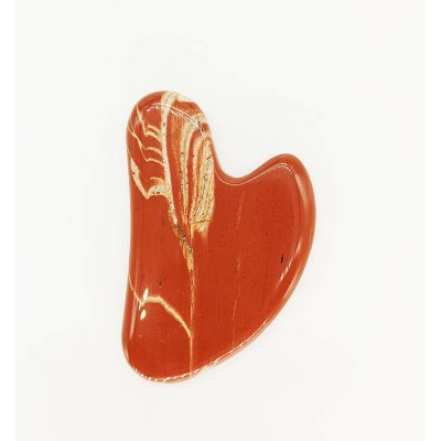 Venoc Masážní kámen guasha na obličej a dekolt z červeného jadeitu – Sleviste.cz