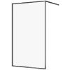 Sprchové kouty Cersanit Larga - Sprchová stěna Walk-In, 120x200 cm, černá/čiré sklo S932-140