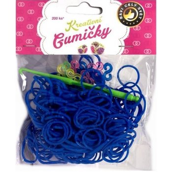 Loom Bands 200ks + háček TM. MODRÉ