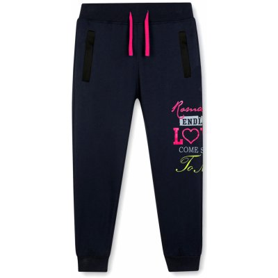 Kugo dívčí tepláky M6013 tmavě modrá – Zboží Dáma