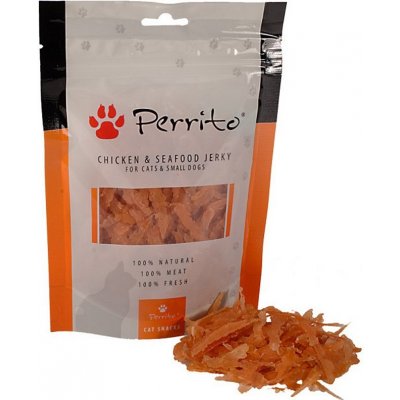 Perrito Cat CHICKEN SEAFOOD jerky 100 g – Zbozi.Blesk.cz