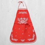 Forbyt kuchyňská zástěra FOLK podklad červený 64x76cm – Zboží Dáma Forbyt kuchyňská zástěra FOLK podklad červený 64x76cm – Zboží Dáma