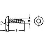 šroub do plechu 4.2x13 A2 NEREZ půlkulatá hlava TORX 20 DIN 7981 C ISO 14585 – Zboží Mobilmania