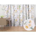 Biante Dekorační závěs TF-043 Žluté růže na bílém 140x150 cm – Hledejceny.cz