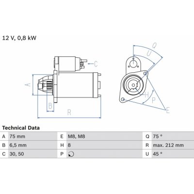 Startér BOSCH 0 986 014 371 – Hledejceny.cz