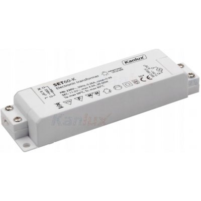 Elektronický transformátor Kanlux SET60-K 230/12VAC 20-60W 01425 – Hledejceny.cz