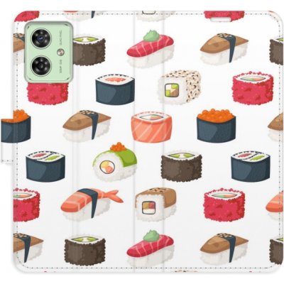 iSaprio Flip Motorola Moto G54 5G Sushi Pattern 02 s kapsičkami na karty – Sleviste.cz