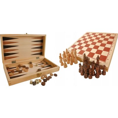 Herní sada 3 v 1 Šachy Vrhcáby Backgammon Small Foot – Zboží Živě