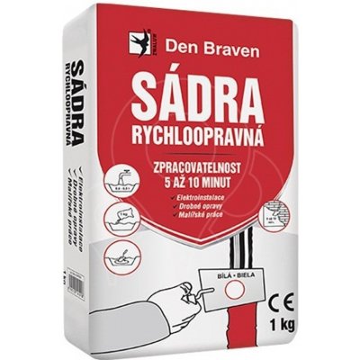Sádra šedá, rychloopravná 1kg – HobbyKompas.cz