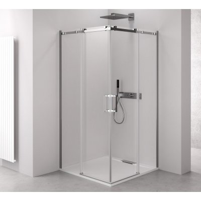Polysan THRON LINE SQUARE čtvercový 900x900mm, hranaté pojezdy, rohový vstup - SET(TL5002/2ks, TL5290/2ks) – Zboží Mobilmania