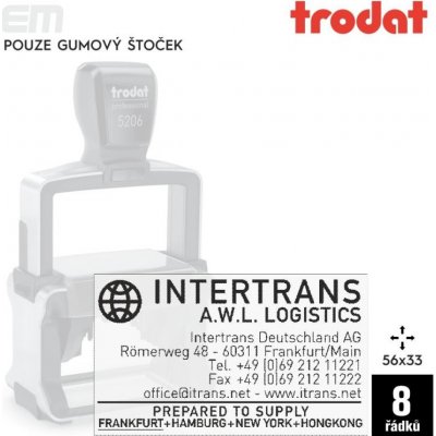 Trodat 5206 [ 56 x 33 mm pouze gumový štoček – Zboží Živě