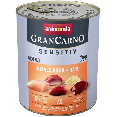 Animonda GranCarno Adult Sensitive čisté kuřecí & rýže 24 x 0,8 kg – Zboží Mobilmania