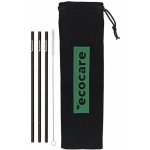 Ecocare Ekologická kovová brčka Černé se vzorem 3 ks – Zboží Mobilmania