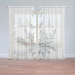 Sablio Záclony Zimní kytice: 2ks 150x250cm – Zboží Mobilmania