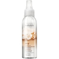 Avon Naturals tělový sprej s vanilkou a santalovým dřevem 100 ml