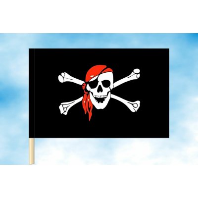 LIBEA, s.r.o. Pirátská vlajka Karibik Rozměr: 150x225 cm, Uchycení: Návlek na žerď – Sleviste.cz