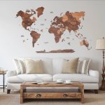 Enjoy the Wood 3D nástěnná dřevěná mapa World Map Oak Prime XL – Zboží Mobilmania