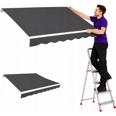 SHUMEE Plachta na markýzu, antracit 300 x 250 cm – Zboží Mobilmania