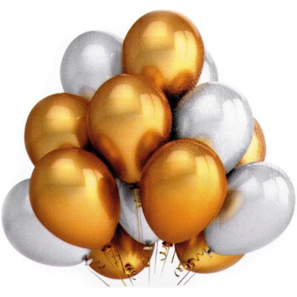 Nafukovací balónky metalické sada 2 zlatá stříbrná od 32 Kč - Heureka.cz