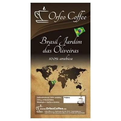 Orfeo coffee Brasil Jardim das Oliveiras 100% arabika zrnková 250 g – Hledejceny.cz