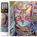 Norimpex Diamantové malování 7D Udivená kočka 30 x 40 cm