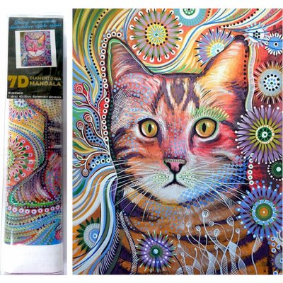 Norimpex Diamantové malování 7D Udivená kočka 30 x 40 cm – Zboží Mobilmania