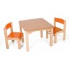 Dětský stoleček s židličkou Hajdalánek Dětský stolek MATY + židličky LUCA oranžová oranžová MATYLUCAORANORANZ