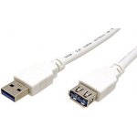 Value 11.99.8978 prodlužovací, USB 3.0 A(M) - USB 3.0 A(F), 1,8m, bílý – Sleviste.cz